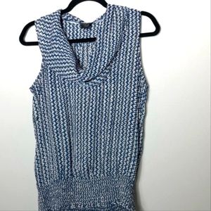 Ann Taylor Printed Cowl Neck Blouse Size XS Women